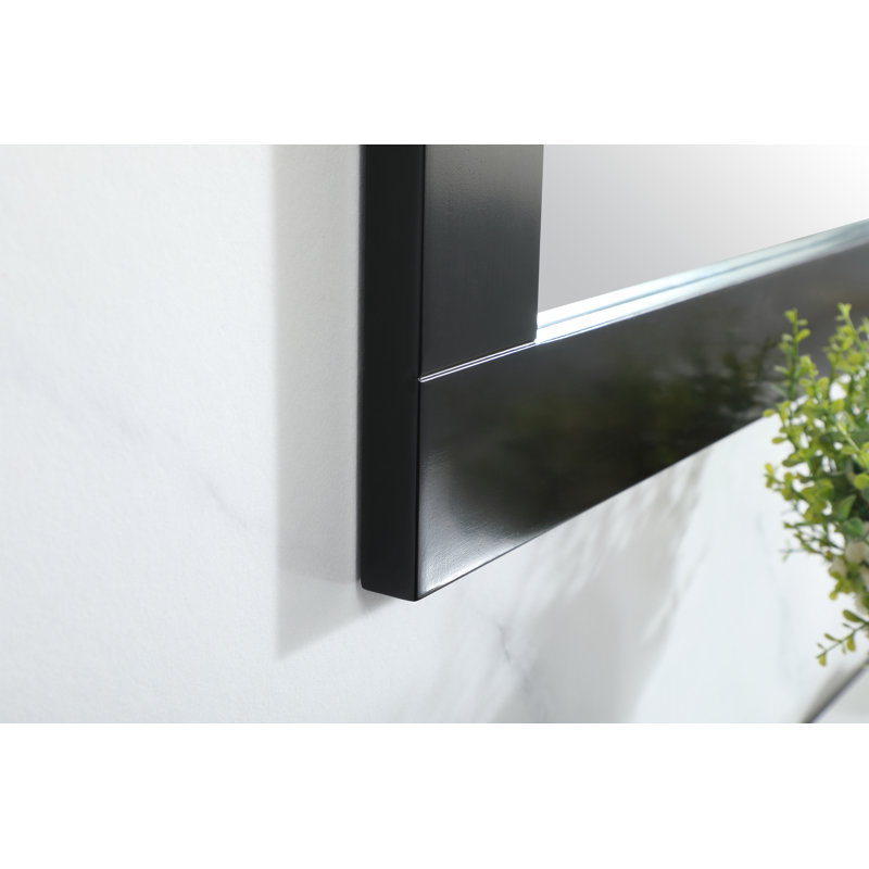 Miroir d'appoint Rosenow, Noir, H 36 po X l 60 po