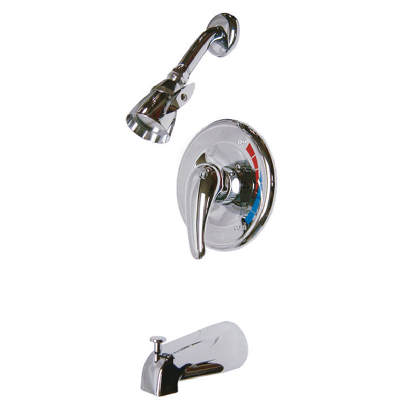 Kingston Brass Legacy Single-Handle Pressure Balanced Tub and Shower Faucet, Silver