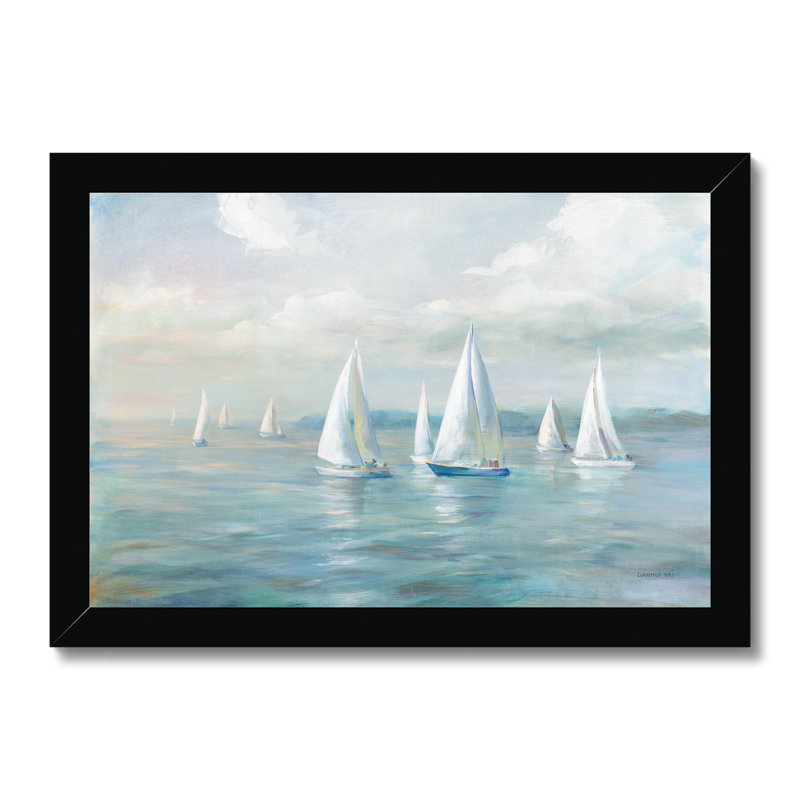 Setting Sail Crop by Danhui Nai - Painting, Black Framed Paper Print, 55cm H x 80cm W