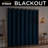 Eclipse Blackout Curtains, Darrell Thermaweave Grommet Sliding Door Curtains 84 in x 100 in, in Indigo-88959801