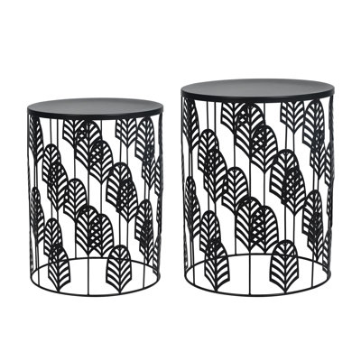 Set Of 2 Metal End Table