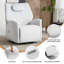Fauteuil inclinable souple, pivotant et berçant électrique avec coussin de soutien lombaire et cervical, pivotement maximal de 270 °, mécanisme de mouvement robuste avec ports USB et Type-C-380228330