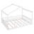 Full Size Bed House Bed Frame With Fence-1125916406