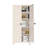 71'' 2 Shapely Door Cabinet With Lock, Metal Storage Cabinet With Doors And Adjustable Shelves, For Kitchen, Bedroom, Living Room(Beige)-1678245165-1678245166