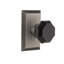 Studio Plate with Waldorf Black Door Knob-2037344031-2037344028