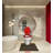 Round Natural Wood Toilet Seat with Zinc Hinges-123637044