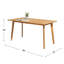 Ensemble de salle à manger en bois d'acacia avec chaise empilable Mauricio-1703800268