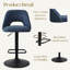 Tabouret de bar rotatif à hauteur ajustable 24 à 32 po-1225316025