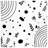 Abstract Botanical Doodles Quilted Bedspread All Sizes-126343446