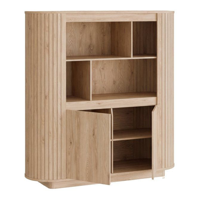 Chanceton 162cm Bookcase with Lower Cupboards