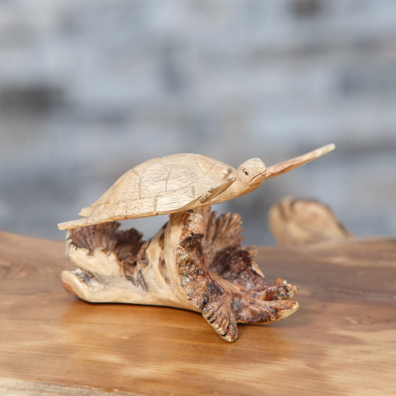Tortue parasite nageant