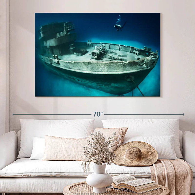 Senne Kittiwake Shipwreck, 32" H x 48" W