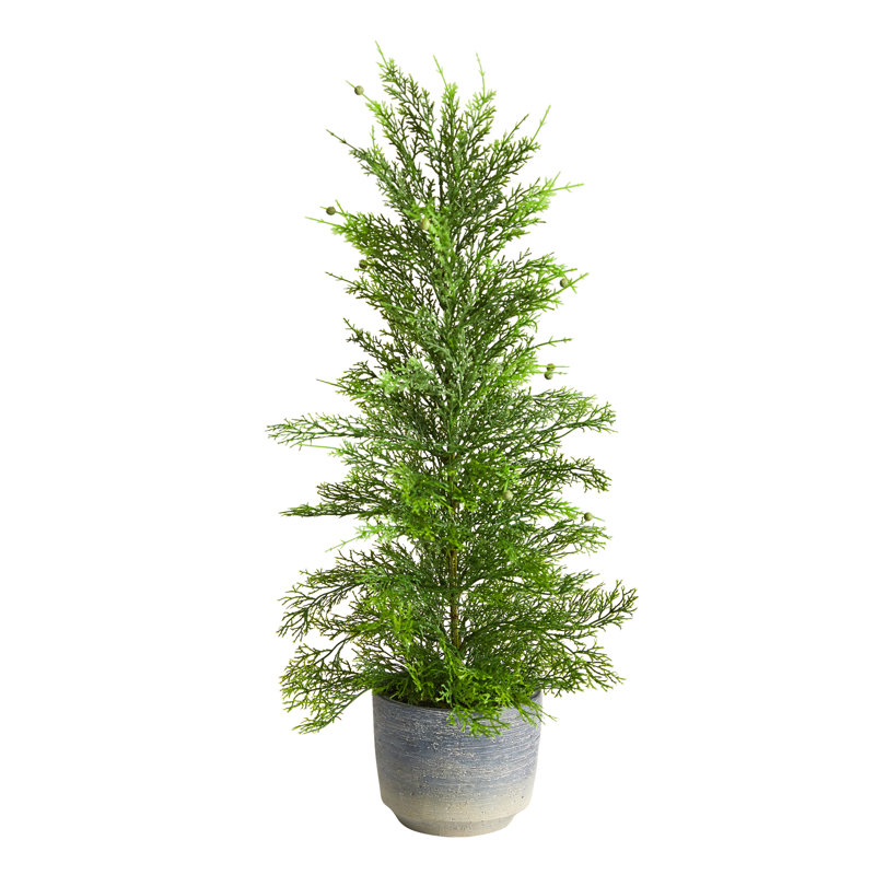Cèdre artificiel 27 po en pot