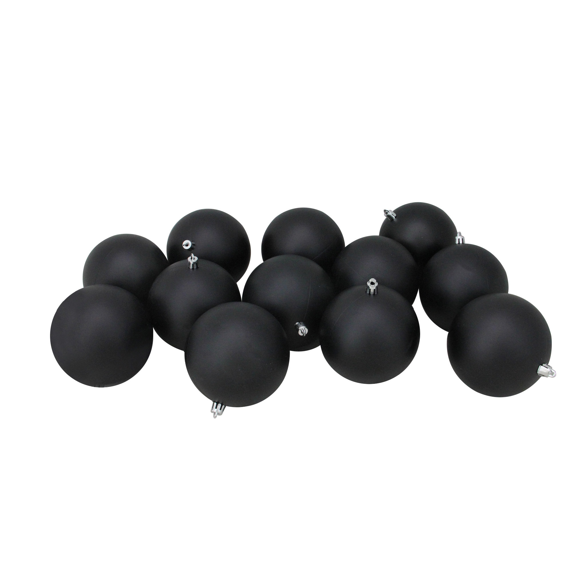 Shatterproof Matte Christmas Ball Ornaments, Black
