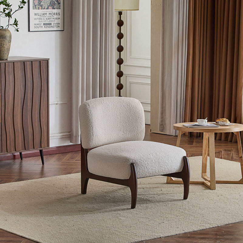 Méridienne moderne, fauteuil d'appoint, fauteuil confortable, Beige