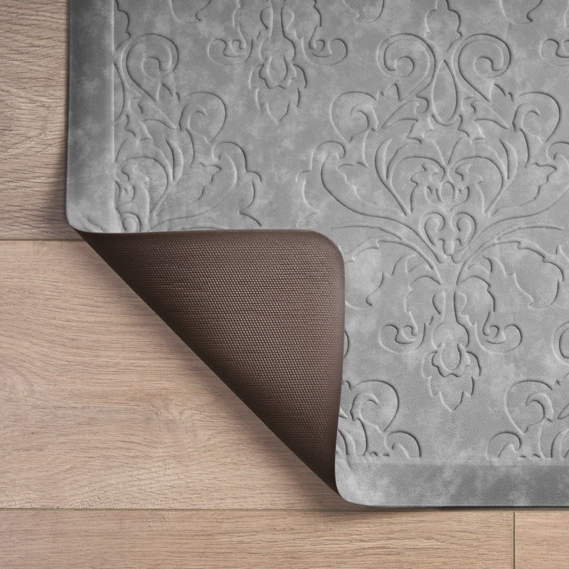Embossed Soothing Comfort Anti-Fatigue Mat, Light Gray, Rectangle 1'5.5" x 4'
