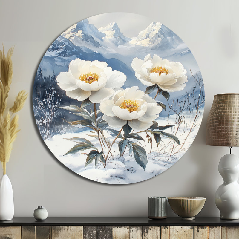 Johs - Décoration murale traditionnelle en métal blanc, H 16 po x l 16 po