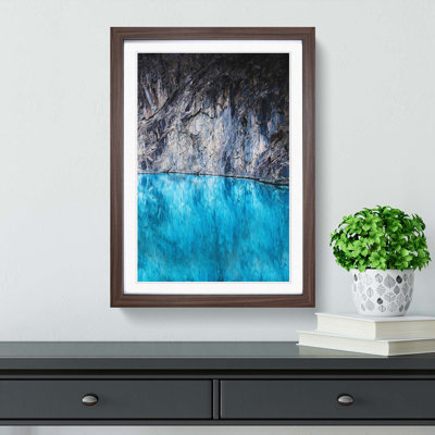 Water Meeting Rock - Framed Print