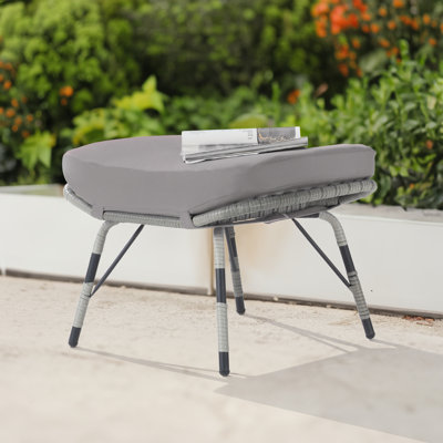 Repose-pieds d'extérieur avec coussin Sunbrella® Kluss