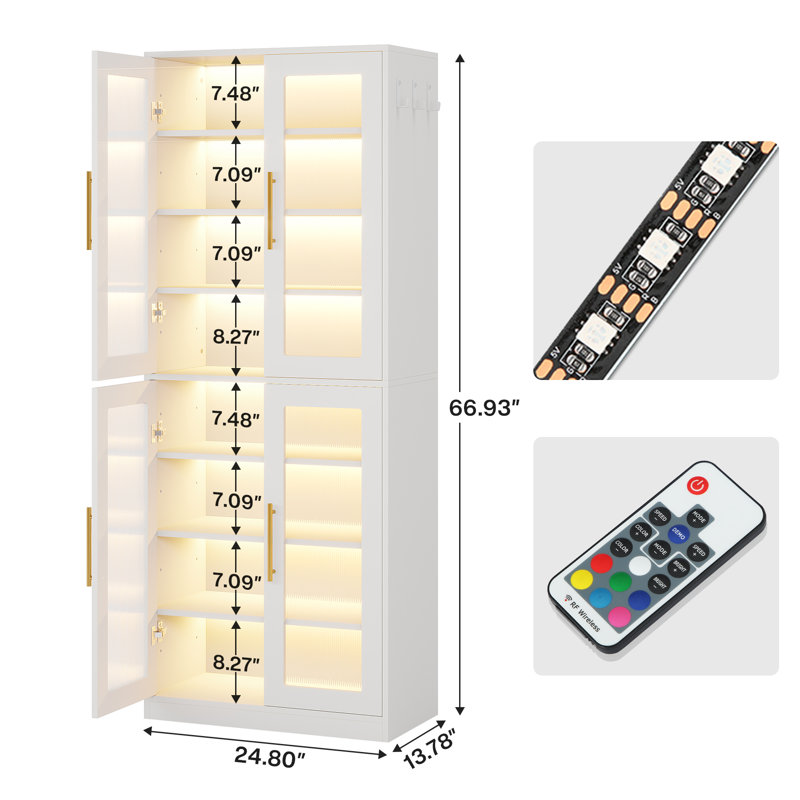 22 Pair Shoe Storage Cabinet, White