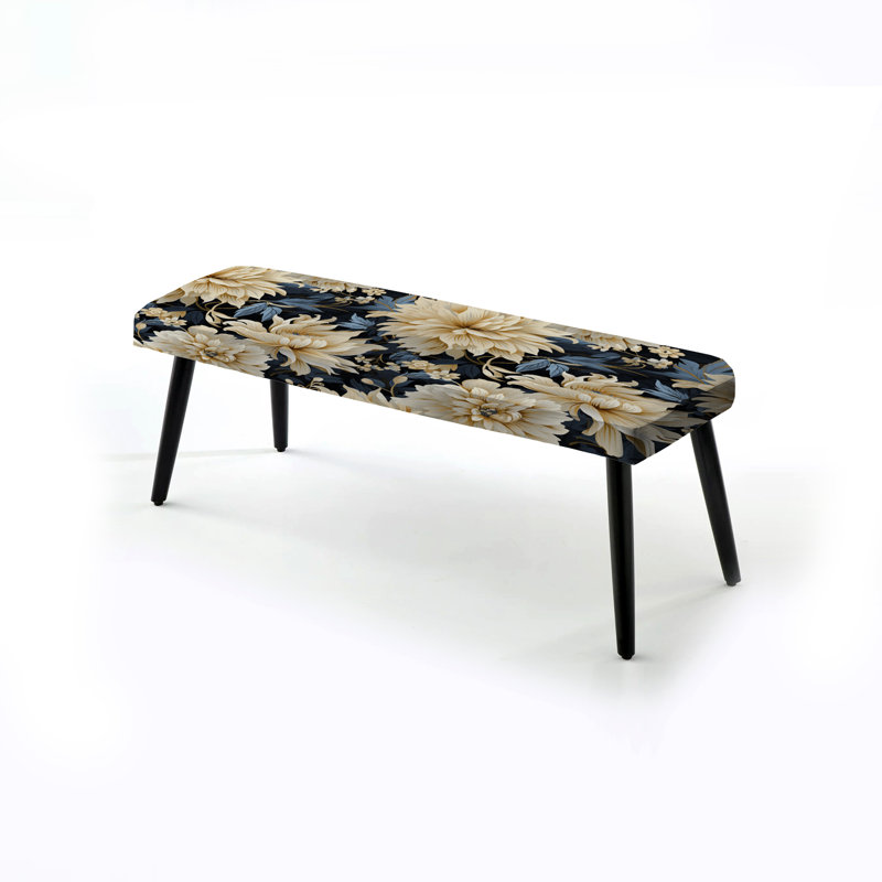 Damask Urban Retreat Fuse U - Banc rembourré noir damassé