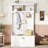 Hall Tree with Storage Shoe Bench and Display Shelves (White)-1081374077