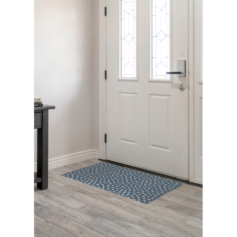 Paillasson Paint Drop, Bleu, L 60 po x L 84 po