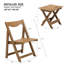 Meuble bistro d'extérieur Hips avec 2 chaises et une table rectangulaire