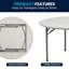 Table ronde pliante en plastique Parker