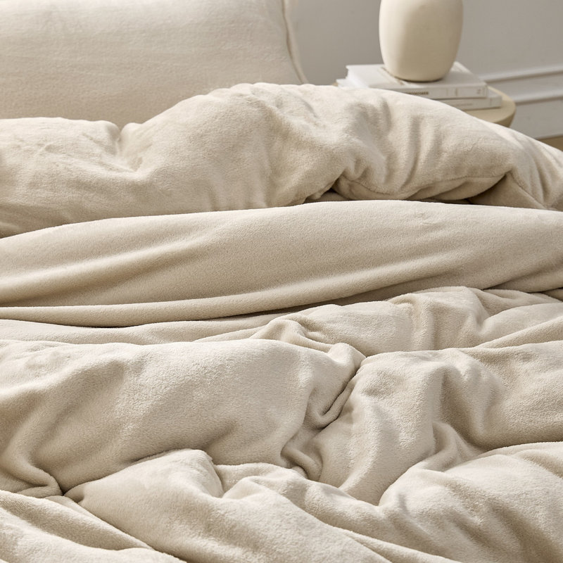 Thicker Than Thick - Ensemble de housse de couette inducteur Coma, Beige, Housse de couette très grand + 2 taies décorativ