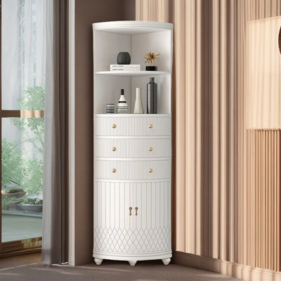 Modern simple multi-functional corner bookcase