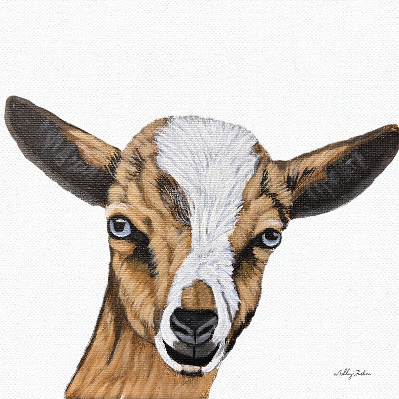 Goat III par Ashley Justice, H 36 po x l 36 po
