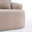 Causeuse courbée beige chaud LY-025S: compact sans assemblage, petit canapé en chenille, éponge 30D, compact pour les appartements, L 65 po, 300 lb, 3 coussins-1267133528