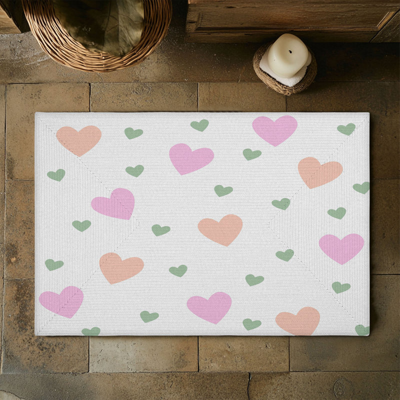 Tapis tressé Subtle Heart, Rectangulaire 3 pi x 5 pi