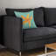 Coussin décoratif étoile de mer sur sarcelle 14 po