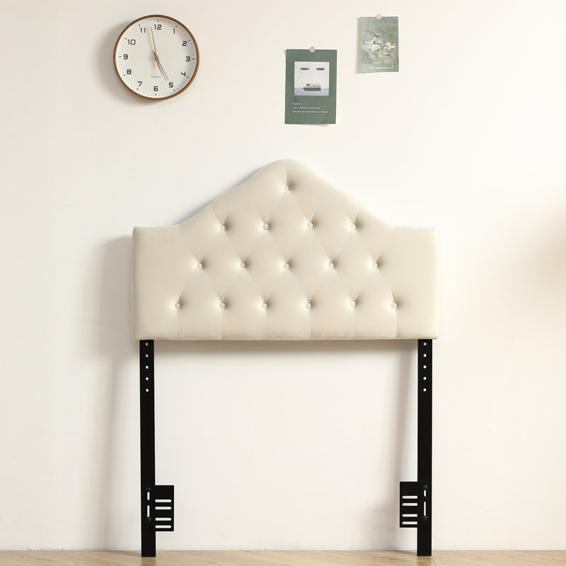 Tête de lit à tête douce en fer blanc, Simple