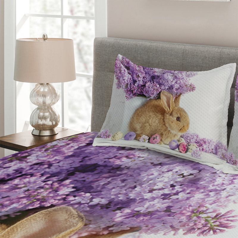 Farmhouse / Country Polyester Coverlet, King Bedspread + 2 Shams