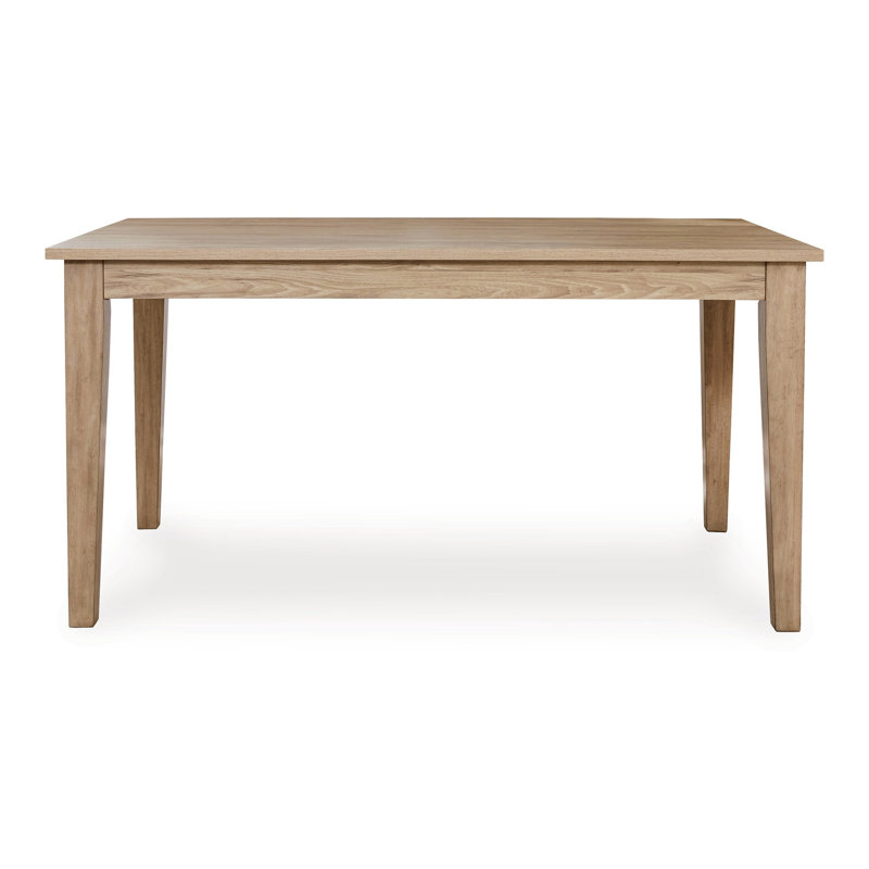 Gleanville Light Brown Rectangular Wood Dining Table for Six