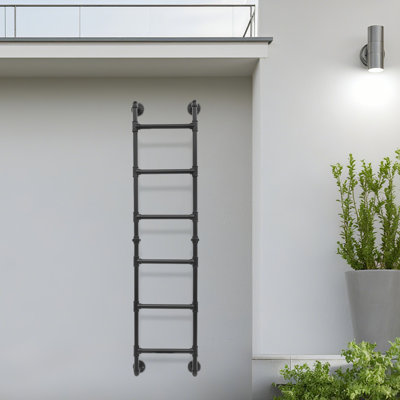 Wall-Mounted Bunk Bed Ladder,70.87 Height 6-Step Ladder High Loft Attic Step Ladders 150Kg(70.87*17.72*5.91In)