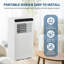 Climatiseur portatif 3 en 1 8 000 BTU, refroidissement / déshumidificateur / ventilateur, 48dB silencieux, télécommande, minuterie 24H, ensemble de fenêtre, refroidit 350 pieds carrés, corps et panneau blancs