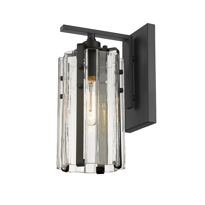 Flush Mounted Sconce, Matte Black