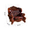 Solid Wood American Living Room Sofa Chair Leather Armchair