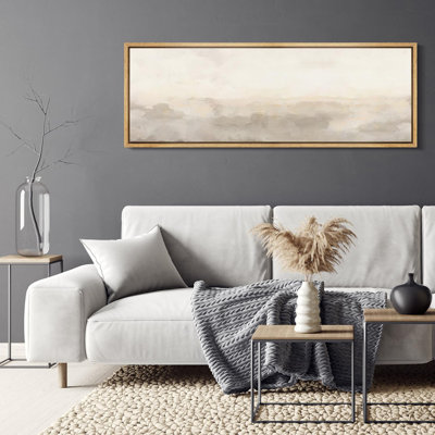 Minimal Landscape Muted Abstract Minimalist Neutral Décor Extra Large Framed Canvas Print Wall Art