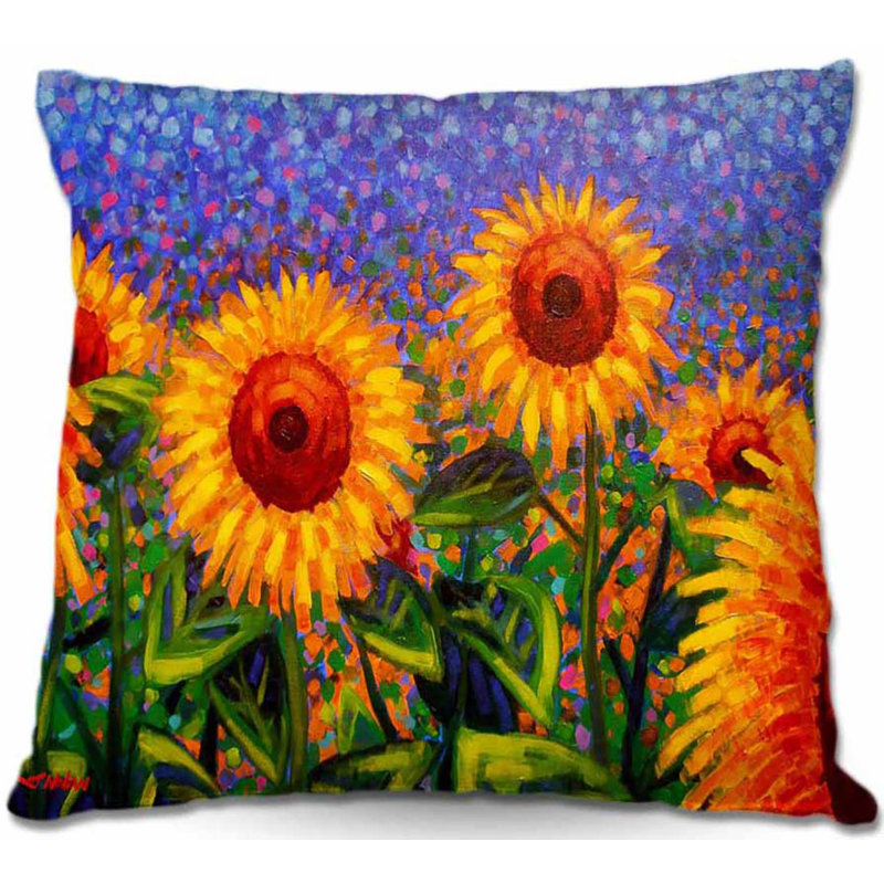 Coussin décoratif à fleurs canapé, 18 po x 18 po