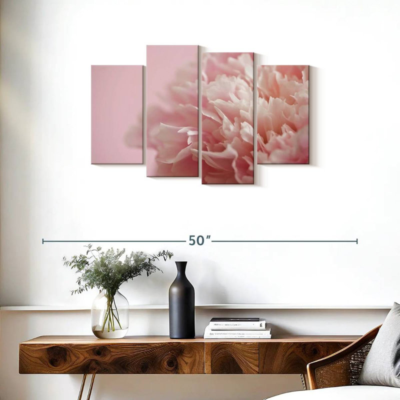 Harnek fondu au rose, H 22 po x l 36 po