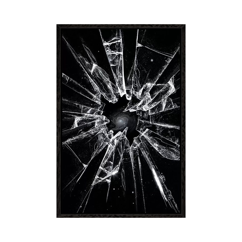Broken by Nicebleed - Print on Canvas, 66.04cm H x 45.72cm W x 3.81cm D, Black Framed