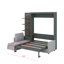 Grand lit escamotable avec canapé et tablettes-776597368