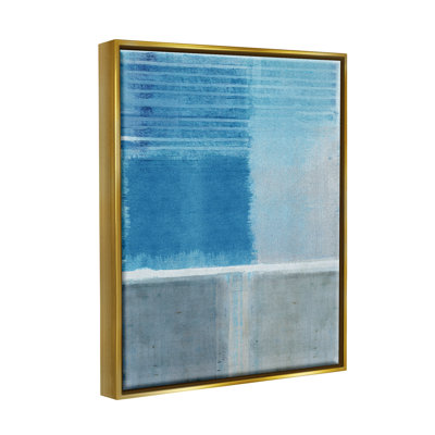 «Stupell Industries», art abstrait giclée bleue et grise par Flora Kouta