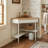 Corner Console Table With Swivel Storage Shelf