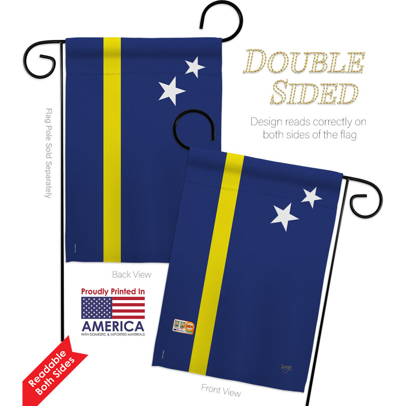 Double Sided 18.5'' H x 13'' W Polyester Flag Set
